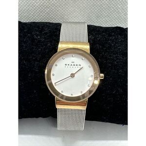 Skagen Freja 358SRSC Womens Silver Stainless Steel Mesh Analog Dial Watch AEA163